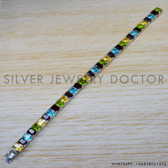 Peridot 925 Sterling Silver Bracelet (SJWBR-260) Peridot 925 Sterling Silver Bracelet (SJWBR-260)