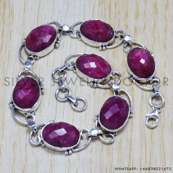 Ruby 925 Sterling Silver Bracelet (SJWBR-27)