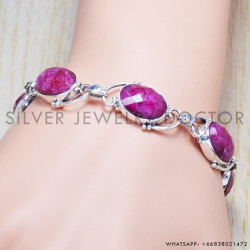 Ruby 925 Sterling Silver Bracelet (SJWBR-27)