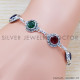 Emerald 925 Sterling Silver Bracelet (SJWBR-276) Emerald 925 Sterling Silver Bracelet (SJWBR-276)