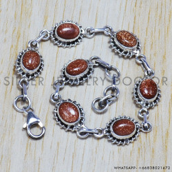 Aventurine 925 Sterling Silver Bracelet (SJWBR-28) Aventurine 925 Sterling Silver Bracelet (SJWBR-28)