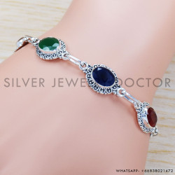 Ruby 925 Sterling Silver Bracelet (SJWBR-289)