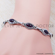 Garnet 925 Sterling Silver Bracelet (SJWBR-29) Garnet 925 Sterling Silver Bracelet (SJWBR-29)