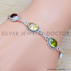 Ruby 925 Sterling Silver Bracelet (SJWBR-290)