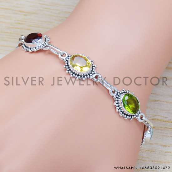 Ruby 925 Sterling Silver Bracelet (SJWBR-290) Ruby 925 Sterling Silver Bracelet (SJWBR-290)