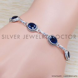 Sapphire 925 Sterling Silver Bracelet (SJWBR-294)