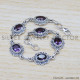 Amethyst 925 Sterling Silver Bracelet (SJWBR-298) Amethyst 925 Sterling Silver Bracelet (SJWBR-298)