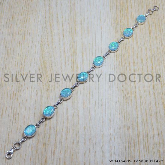 Opal 925 Sterling Silver Bracelet (SJWBR-30)