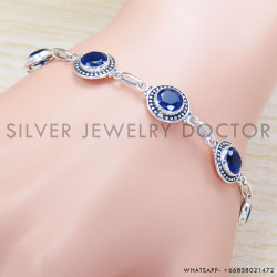 Sapphire 925 Sterling Silver Bracelet (SJWBR-301)