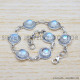 Rainbow Moonstone 925 Sterling Silver Bracelet (SJWBR-304) Rainbow Moonstone 925 Sterling Silver Bracelet (SJWBR-304)