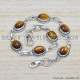 Tiger Eye 925 Sterling Silver Bracelet (SJWBR-307) Tiger Eye 925 Sterling Silver Bracelet (SJWBR-307)
