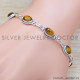 Tiger Eye 925 Sterling Silver Bracelet (SJWBR-307) Tiger Eye 925 Sterling Silver Bracelet (SJWBR-307)