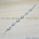 Rainbow Moonstone 925 Sterling Silver Bracelet (SJWBR-312) Rainbow Moonstone 925 Sterling Silver Bracelet (SJWBR-312)
