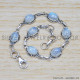 Rainbow Moonstone 925 Sterling Silver Bracelet (SJWBR-317) Rainbow Moonstone 925 Sterling Silver Bracelet (SJWBR-317)