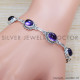 Amethyst 925 Sterling Silver Bracelet (SJWBR-324) Amethyst 925 Sterling Silver Bracelet (SJWBR-324)