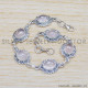 Rose Quartz 925 Sterling Silver Bracelet (SJWBR-329) Rose Quartz 925 Sterling Silver Bracelet (SJWBR-329)