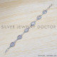 Rose Quartz 925 Sterling Silver Bracelet (SJWBR-329) Rose Quartz 925 Sterling Silver Bracelet (SJWBR-329)