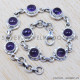 Amethyst 925 Sterling Silver Bracelet (SJWBR-34)