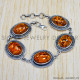 Amber 925 Sterling Silver Bracelet (SJWBR-340) Amber 925 Sterling Silver Bracelet (SJWBR-340)