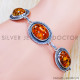 Amber 925 Sterling Silver Bracelet (SJWBR-340) Amber 925 Sterling Silver Bracelet (SJWBR-340)