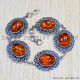 Amber 925 Sterling Silver Bracelet (SJWBR-343) Amber 925 Sterling Silver Bracelet (SJWBR-343)