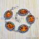 Amber 925 Sterling Silver Bracelet (SJWBR-346) Amber 925 Sterling Silver Bracelet (SJWBR-346)