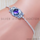 Amethyst 925 Sterling Silver Bracelet (SJWBR-376)
