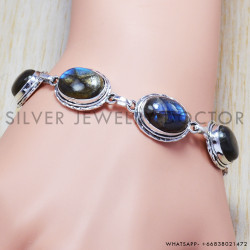 Labradorite 925 Sterling Silver Bracelet (SJWBR-38)