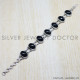 Black Onyx 925 Sterling Silver Bracelet (SJWBR-39)