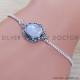 Rainbow Moonstone 925 Sterling Silver Bracelet (SJWBR-397) Rainbow Moonstone 925 Sterling Silver Bracelet (SJWBR-397)