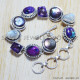 Rainbow Moonstone 925 Sterling Silver Bracelet (SJWBR-4) Rainbow Moonstone 925 Sterling Silver Bracelet (SJWBR-4)