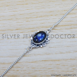 Labradorite 925 Sterling Silver Bracelet (SJWBR-404)
