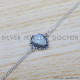Rainbow Moonstone 925 Sterling Silver Bracelet (SJWBR-405) Rainbow Moonstone 925 Sterling Silver Bracelet (SJWBR-405)