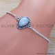 Rainbow Moonstone 925 Sterling Silver Bracelet (SJWBR-405) Rainbow Moonstone 925 Sterling Silver Bracelet (SJWBR-405)