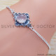 Rose Quartz 925 Sterling Silver Bracelet (SJWBR-406) Rose Quartz 925 Sterling Silver Bracelet (SJWBR-406)