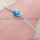 Turquoise 925 Sterling Silver Bracelet (SJWBR-408) Turquoise 925 Sterling Silver Bracelet (SJWBR-408)