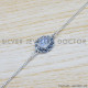 Authentic 925 Sterling Silver Rainbow Moonstone Jewelry Royal Bracelet SJWBR-409