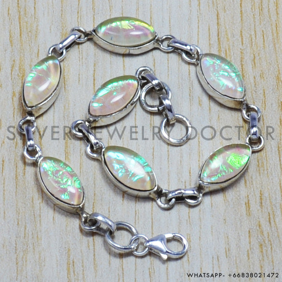 Opal 925 Sterling Silver Bracelet (SJWBR-41)