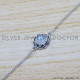Rainbow Moonstone 925 Sterling Silver Bracelet (SJWBR-415) Rainbow Moonstone 925 Sterling Silver Bracelet (SJWBR-415)