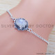 Rainbow Moonstone 925 Sterling Silver Bracelet (SJWBR-415) Rainbow Moonstone 925 Sterling Silver Bracelet (SJWBR-415)