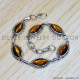 Tiger Eye 925 Sterling Silver Bracelet (SJWBR-424) Tiger Eye 925 Sterling Silver Bracelet (SJWBR-424)