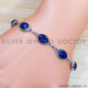 Lapis Lazuli 925 Sterling Silver Bracelet (SJWBR-427) Lapis Lazuli 925 Sterling Silver Bracelet (SJWBR-427)
