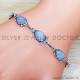 Rainbow Moonstone 925 Sterling Silver Bracelet (SJWBR-431) Rainbow Moonstone 925 Sterling Silver Bracelet (SJWBR-431)