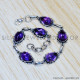 Amethyst 925 Sterling Silver Bracelet (SJWBR-433) Amethyst 925 Sterling Silver Bracelet (SJWBR-433)