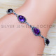 Amethyst 925 Sterling Silver Bracelet (SJWBR-433) Amethyst 925 Sterling Silver Bracelet (SJWBR-433)
