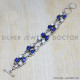 Lapis Lazuli 925 Sterling Silver Bracelet (SJWBR-44)