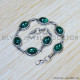 Malachite 925 Sterling Silver Bracelet (SJWBR-441) Malachite 925 Sterling Silver Bracelet (SJWBR-441)