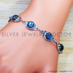 Labradorite 925 Sterling Silver Bracelet (SJWBR-443)