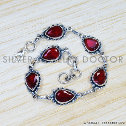 Ruby 925 Sterling Silver Bracelet (SJWBR-456)