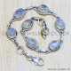 Rainbow Moonstone 925 Sterling Silver Bracelet (SJWBR-46)